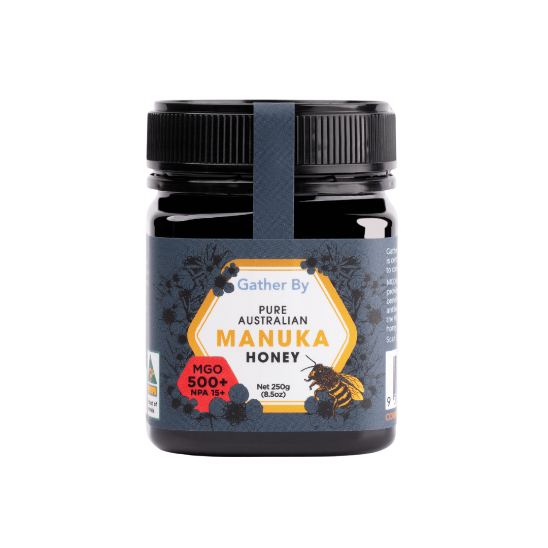 jar of australian manuka honey mgo 500 plus